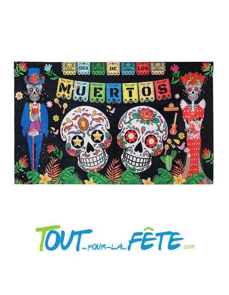Décoration murale mexicaine Day of the dead / Dia de muertos 180x110 cm