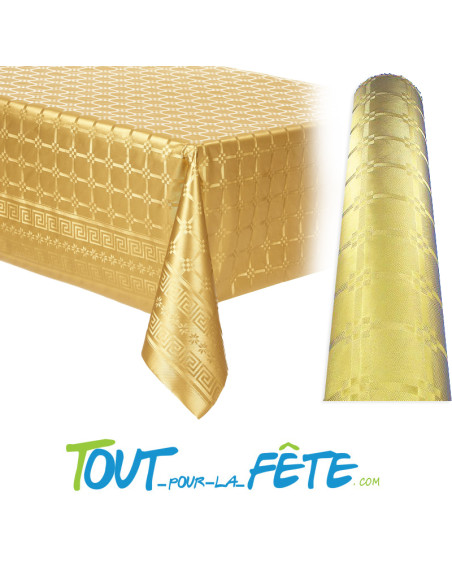 Nappe or (doré) en papier damassé