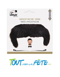 Moustache 1900 noire auto adhésive taille unique ( accessoire de déguisement ) 2