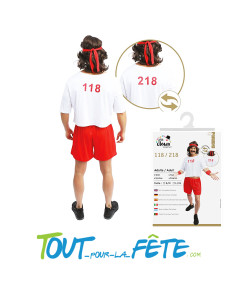Déguisement 118 - 218 taille adulte ( short - haut - bandeau - poignets ) 2