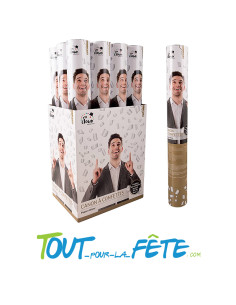 Canon à confettis métal argent 40 cm 8 mètres de haut 2