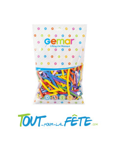 Sachet de 100 ballons a modeler multicolore 5 couleurs 2