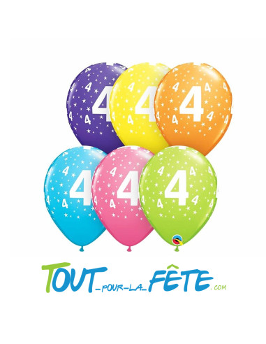 8 Ballons en latex à l'age multicolore 30 cm...