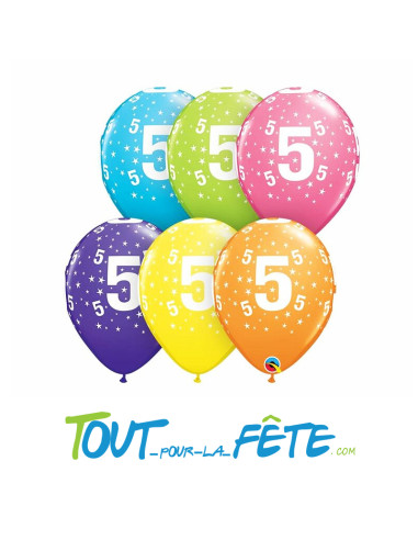 8 Ballons en latex à l'age multicolore 30 cm...