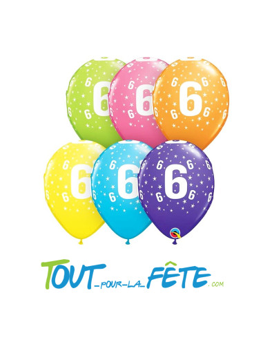 8 Ballons en latex à l'age multicolore 30 cm...