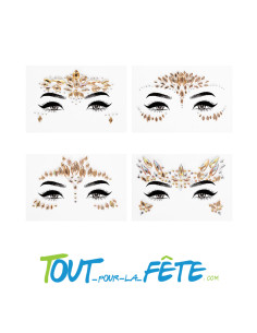 Strass autocollant pour visage couleur or sublimer votre maquillage 2