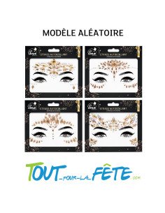 Strass autocollant pour visage couleur or sublimer votre maquillage