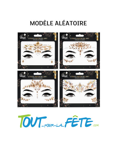 Strass autocollant pour visage couleur or sublimer votre maquillage