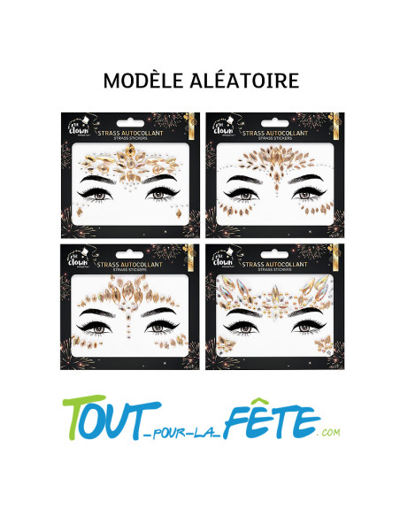 Strass autocollant pour visage couleur or sublimer votre maquillage