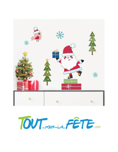 stickers / autocollant de noël 2 modèles différents (modèle aléatoire)