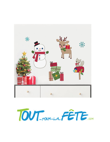 stickers / autocollant de noël 2 modèles différents (modèle aléatoire)