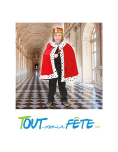 Cape de roi taille enfant rouge et blanche 2