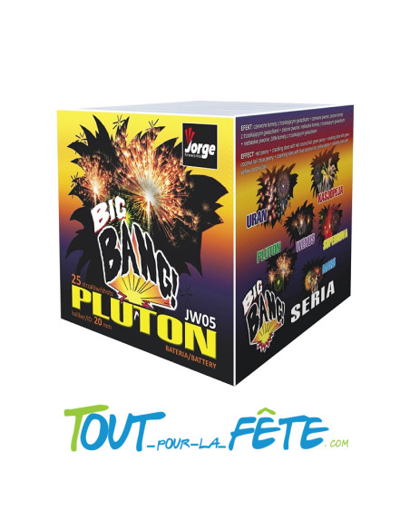 Feux d'artifice compact Pluton 25 coups, 20 seconde (usage extérieure)