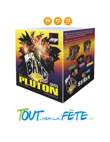 Feux d'artifice compact Pluton 25 coups, 20 seconde (usage extérieure)
