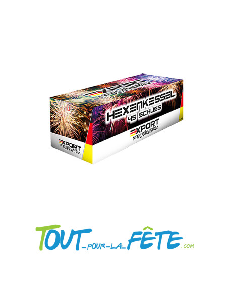 Feux d'artifice compact HEXENKESSEL 45 coups calibre 20mm durée 1min15