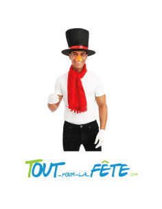 Set bonhomme de neige pour adulte taille unique ( chapeau - echarpe - gants - nez carotte )