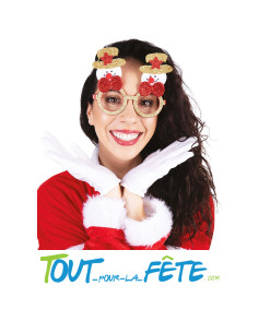 Lunettes de noel en feutrine "bonhommes de neige" taille adulte ( accessoire de déguisement )