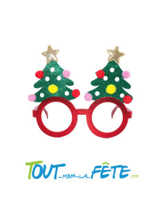 Lunettes de noel en feutrine "sapin de noel" taille adulte ( accessoire de déguisement )