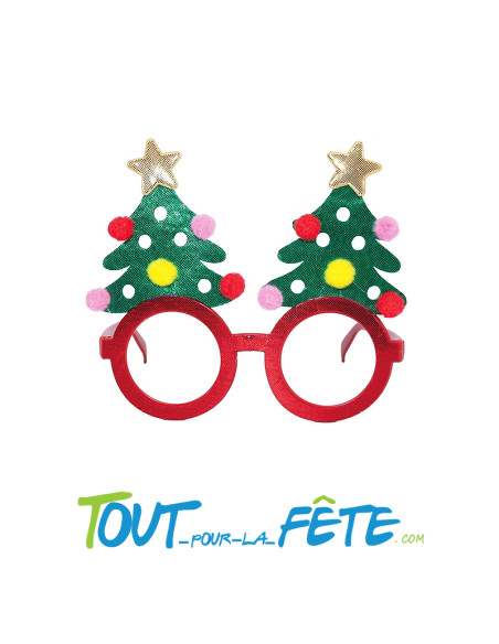 Lunettes de noel en feutrine "sapin de noel" taille adulte ( accessoire de déguisement )