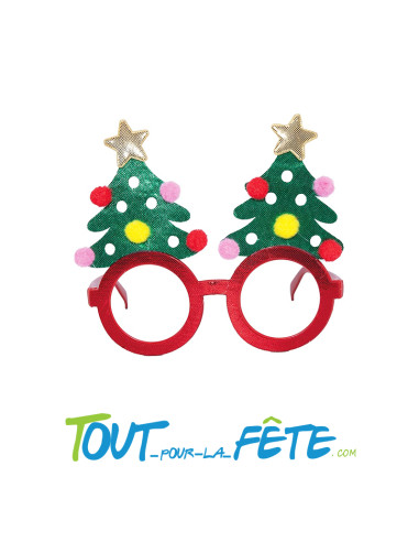 Lunettes de noel en feutrine "sapin de noel" taille adulte ( accessoire de déguisement )