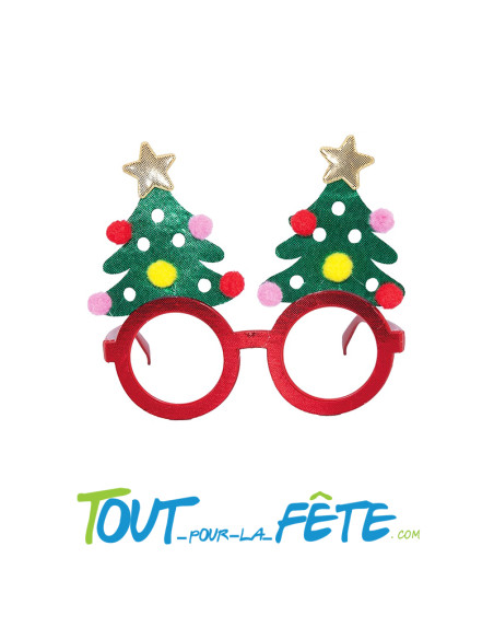 Lunettes de noel en feutrine "sapin de noel" taille adulte ( accessoire de déguisement )