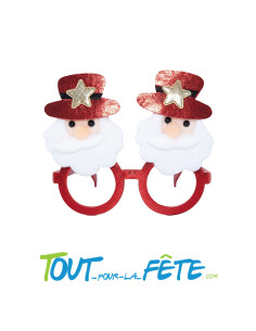 Lunettes de noël en feutrine "père noël" taille adulte déguisement