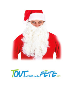 Barbe blanche longue de Père-Noel luxe ( accessoire de déguisement )