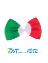 Noeud papillon vert, blanc, rouge couleur du drapeau Italien taille unique