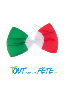 Noeud papillon vert, blanc, rouge couleur du drapeau Italien taille unique 2