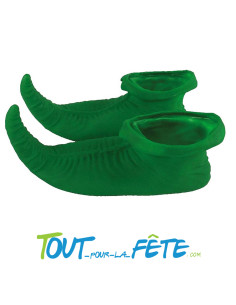 Paire de chaussures de lutins de Noel vertes taille adulte pointure 40 2