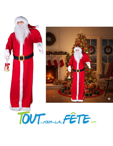 Automate - animatronic Père Noël avec cloche sonore et motorisé 1.72m