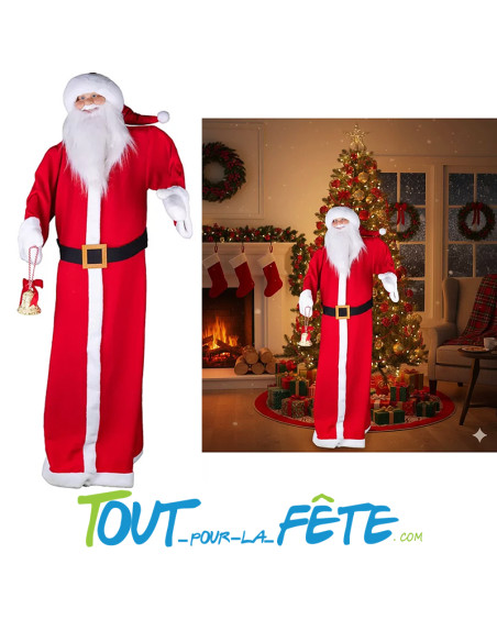 Automate - animatronic Père Noël avec cloche sonore et motorisé 1.72m