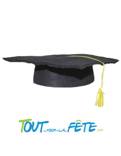 Chapeau étudiant / diplôme ou fin d'étude en feutrine noir