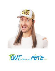 Casquette du beauf d'or avec cheveux pour adulte taille réglable 2