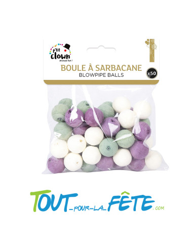 Lot de 50 boules a sarbacane multicolore toute...