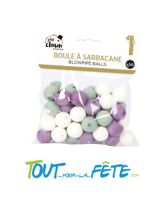 Lot de 50 boules a sarbacane multicolore toute occasion... 2