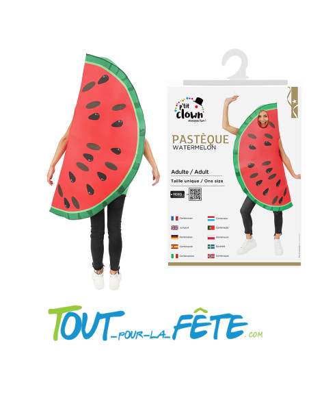 Déguisement de pastèque taille adulte taille unique (combinaison)