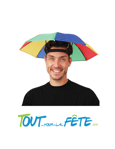 Chapeau parapluie multicolore taille unique pour adulte ( accessoire humoristique )