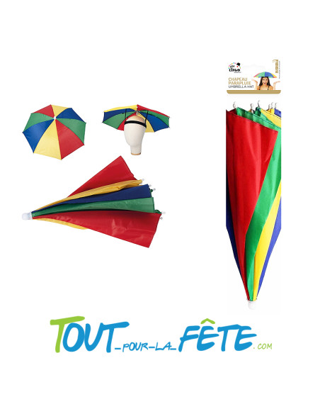 Chapeau parapluie multicolore taille unique pour adulte ( accessoire humoristique )