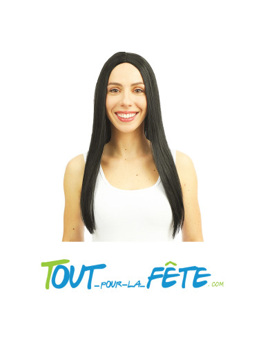 Perruque Longue Raide brune - noire 60 cm taille unique pour femme