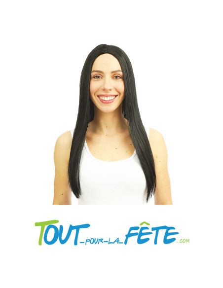 Perruque Longue Raide brune - noire 60 cm taille unique pour femme