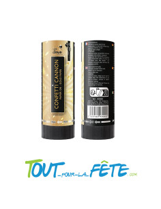 Lot de 2 canons à confettis 11cm papier OR ininflammable 2