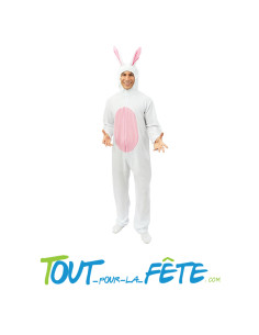 Déguisement de lapin blanc taille adulte combinaison avec...