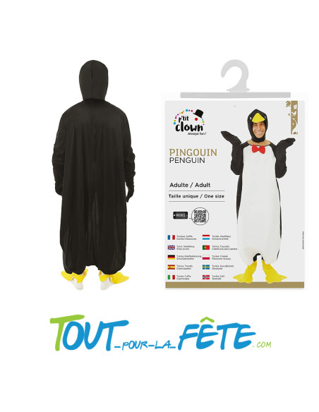 Déguisement de pingouin taille unique pour adulte