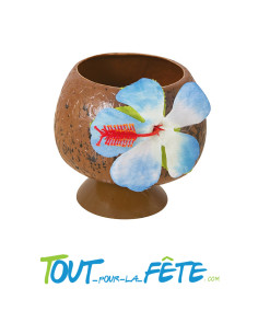 Gobelet noix de coco en plastique 10cm ( décoration thème Hawai - tropical ) 2