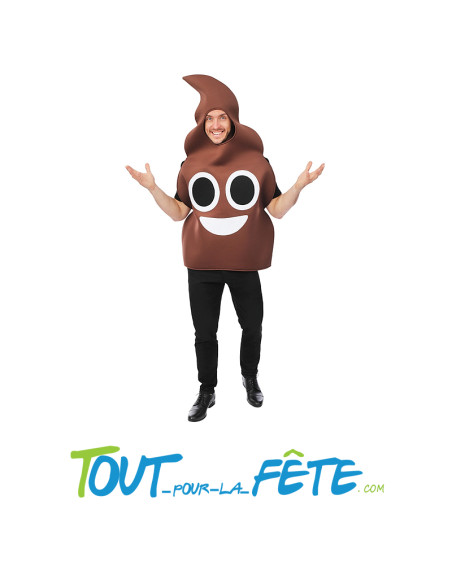 Déguisement de smiley crotte taille adulte, taille unique (combinaison)