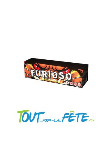 Feu d'artifice compact furioso 2 minutes 130 coups multicolores 25mm