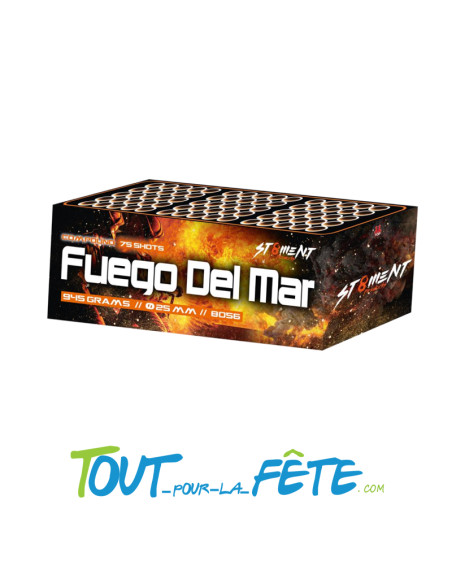 Feu d'artifice fuego del mar 75 coups 2 minutes environs calibre 25mm catégorie F2