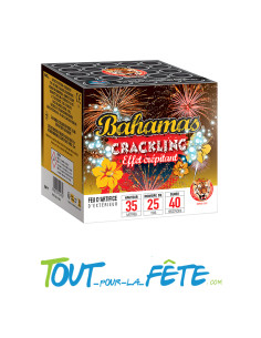 Feux d'artifice compact Bahamas Crackling 40 secondes 25 coups 20mm