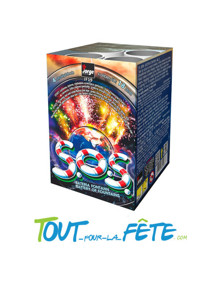 Feu d'artifice fontaine S.O.S 65 secondes 3 mètre de hauteur calibre 18mm